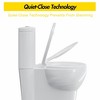 COZONY 19 Inch Elongated Toilet Seat - Soft Close Lid Quick-Release, Quick-Attach Hardware & Grip-Tight Bumpers, Easy Install & Clean White - 3 of 4