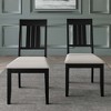 ChaletPosh Wooden Dining Chair With Warm Grey Cover (Set of 2) - 3 of 4