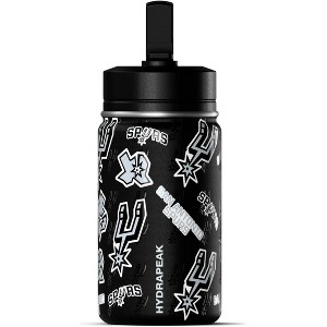 NBA San Antonio Spurs 14oz Kids Stainless Steel Water Bottle With Straw Lid and Flexible Handle - 1 of 4