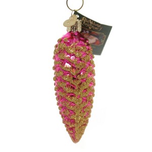 Old World Christmas 4.25 In Shimmering Cone Ornament Pine - 1 of 2