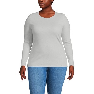 Lands' End Women's Cotton Rib T-shirt - 1 of 3