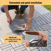Racxily Interlocking Deck Tiles Checker Pattern, 12" x 12" Light Gray Square Acacia Hardwood Outdoor Flooring for Patio, Bancony£¬ Gray - 2 of 4