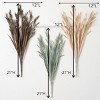 Sullivans Artificial 21" Hued Wheat Bush Set of 3, Multicolored - 3 of 3