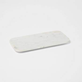 14" x 7" Marble Serving Platter White - Threshold™
