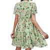Anna-Kaci Women's Short Sleeve V-Neck Tiered Floral Print Mini Dress with Relaxed Flowing Silhouette - 2 of 4