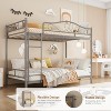 Bunk Bed Twin Over Twin, Twin Bunk Bed with Ladde & Full-Length Guardrails, Heavy Duty 400 LBS Weight Capacity, Space-Saving, No Box Spring Needed - 3 of 4
