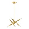 Livex Lighting Soho 6 - Light Chandelier in  Satin Brass - 3 of 4