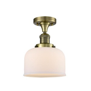 Bell Cage - 1 Light Semi-Flush Mount In Industrial Style-11.5 Inches Tall and 8 Inches Wide - 1 of 1