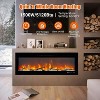 Smart Electric Fireplace, Recessed & Wall Mounted Heater with WiFi & Alexa, 750W/1500W (5120 BTU), 12 Flame Colors, Remote & Timer - 2 of 4