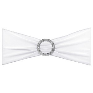 Unique Bargains Polyester Wedding Decoration Stretch Chair Sashes Bows 10 Pcs - 1 of 4