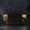 RealRooms Devon 6-Drawer Dresser with LED Lights and Glass Top - 3 of 4