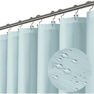 LiBa Premium Cloth Fabric Shower Curtain - Heavy Duty, Water Repellent, Hotel Style Soft Liner, Easy Clean and Machine Washable - 1 of 4
