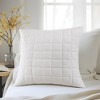 N Natori Super Soft Crushed Microfiber Quilted Euro Sham with Hidden Zipper Closure White - 2 of 3