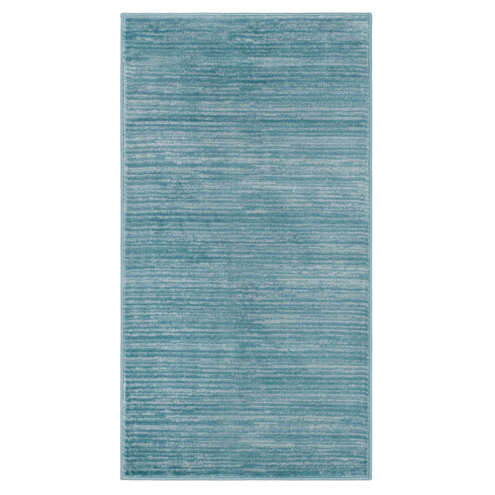 2'2inx4' Solid Loomed Accent Rug Aqua - Safavieh