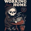 Men's Design By Humans Working From Home - Creepy Skull Gift By EduEly T-Shirt - 2 of 4