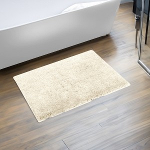 Haven Collection Bathroom Rug 100% Polyester Tufted Bath Mat, Non-Slip TP Rubber Backing, Machine Washable Bath Rug - 1 of 2
