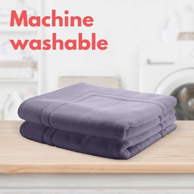 Lavender Luxury Cotton Bath Mat Set - 2 Pack