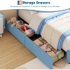 Twin Upholstered Bed Frame with 2 Storage Drawers &  Headboard, Berber Fleece Princess Platform Bed for Kids, Wood Slats Support, No Box Spring Needed - 4 of 4