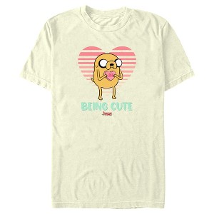 Men's Adventure Time Valentine's Day Jake Being Cute T-Shirt - 1 of 4