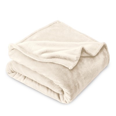 Oyster Microplush Full/queen Fleece Blanket By Bare Home : Target