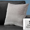 TopComfy Support Pillow Decorative Throw Pillow with Velvet Finish for Sofa or Bed Use, Silver, 17"*17"*2" - 2 of 4