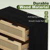3-Drawers Rattan Storage Cabinet Rattan Drawer, CENGHU Nightstand, Coffee Bar Cabinet, for Bedroom, Living Room, Dining Room, Hallways - 3 of 4
