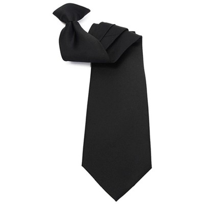 Men's Solid Color 19" Clip On Neck Tie