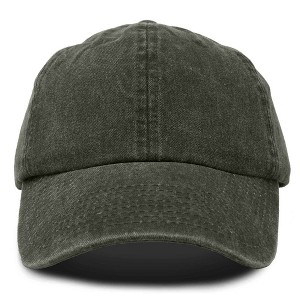 Dalix Mens Pigment Dyed Washed Cotton Cap Adjustable Hat 6 Panel Unstructured - 1 of 4