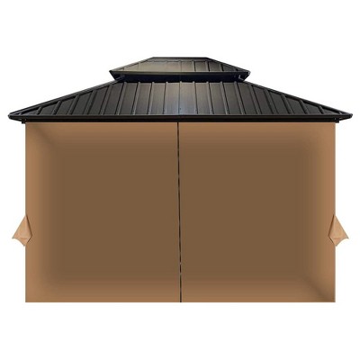 Aoodor 10' x 10' Gazebo Curtain Set Protecting Privacy Side Walls 4 Panels (Curtain Only)