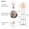 Rosary Blenn Modern Tripod Floor Lamp with Shelves and Fabric Shade - 4 of 4