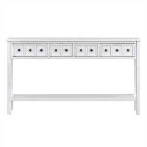 XINGHANZHENXUAN Console Table with 4 Drawers & Shelf, Entryway Sofa Table for Hallway, Living Room - 1 of 4