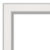 34" x 28" Non-Beveled Eva White Silver Wall Mirror - Amanti Art: Modern Rectangular, Polystyrene Frame, Includes Mounting Hardware - 3 of 4