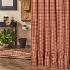 Park Designs Sturbridge Red Shower Curtain 72" - 2 of 4
