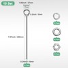 Unique Bargains Stainless Steel Durable Rust-Resistant Eyebolts with Nuts Washers Male Screw for Fastening 10 Pcs - 3 of 4