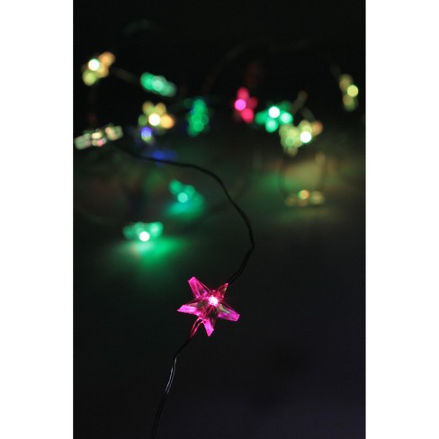 Perfect Holiday Flashing Rainbow Star String Lights - Battery Operated - image 1 of 2