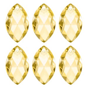 Unique Bargains K9 Crystal DIY Grid Chandelier Oval Pendant beads 1.5" 6 Pcs - 1 of 4