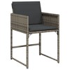 vidaXL Patio Dining Set with Cushions 11-Piece Poly Rattan Gray - Acacia Wood Table - Outdoor Furniture for Garden, Patio, Backyard - 4 of 4