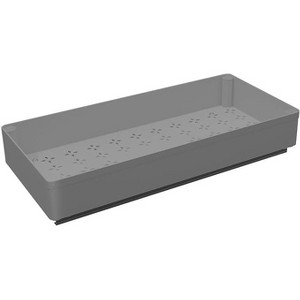 Gray Sliding Drawer for Pots & Pans - An expandable, heavy-duty pull-out organizer with peel-and-stick adhesive. - 1 of 4