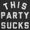 Mens Funny T Shirts This Party Sucks Sarcastic Partying Graphic Novelty Tee For Men - Crazy Dog Men's T Shirt Black 4XL - 2 of 4