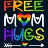 Adult Design By Humans Rainbow Free Mom Hugs Pride Arrow By Avocato Tank Top - 2 of 2