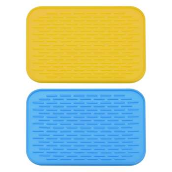 CHLORYARD Small Dish Drying Rack, Compact Sink Dish Rack with 2pcs Silicone  Drying Mats, Dish Drainer Kitchen Dish Organizer Sponges Holder for