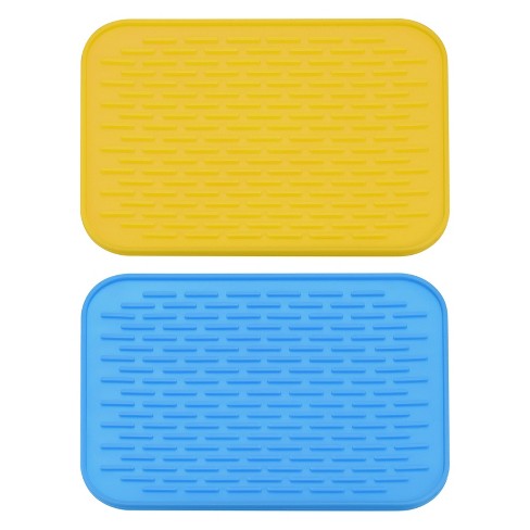 Silicone Dish Drying Mat - Flexible Rubber Dish Draining Mat, Heat  Resistant Silicone, Counter Top Mat, Sink Mat