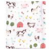 Hudson Baby Infant Girl Silky Plush Blanket, Girl Farm Animals, 30x36 inches - 3 of 3