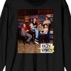 Boy Meets World Topanga, Cory, Shawn, Eric, and Jack in a Library Men's Black Long Sleeve Tee - 2 of 3