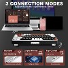 Wireless Mechanical Keyboard, 75% Layout with Knob, Hot Swap Gasket Custom Structure, Creamy Pre-lubed Switches, RGB Backlit, Bluetooth/Type-C/2.4G - 2 of 4