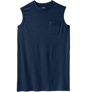 KingSize Men's Big & Tall Shrink-Less Longer-Length Lightweight Muscle Pocket Tee - 1 of 4