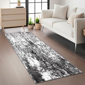 Area Rugs for Living Room Bedroom, Modern Abstract Machine Washable Rug, Low Pile Floor Carpet with Non Slip Backing - 1 of 4