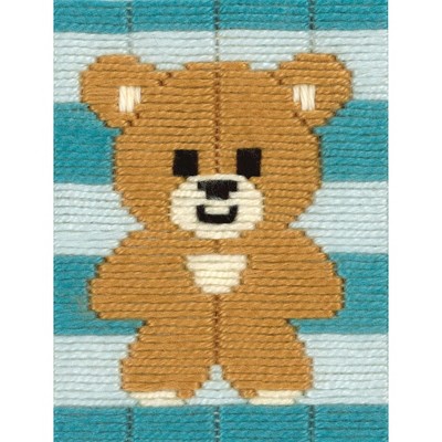 Vervaco Longstitch Embroidery Kit 5"X6.4"-Little Bear