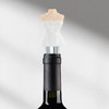 Unique Bargains Bottle Stoppers Groom Aluminum Alloy PTR Resin Black White Silver Tone 1 Pc - 2 of 3