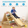 2 in 1 Climbing Toy for Toddlers, 3-Sided Montessori Wooden Triangle Climber with Sliding Ramp, Climbing Net & Board - 2 of 4